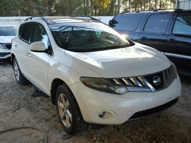 JN8AZ18U39W006302 - 2009 NISSAN MURANO S WHITE photo 1