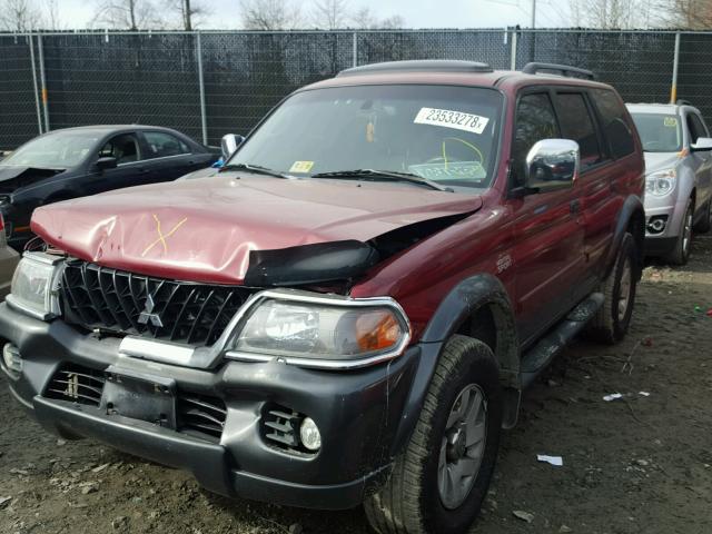 JA4LS31R32J057483 - 2002 MITSUBISHI MONTERO SP RED photo 2