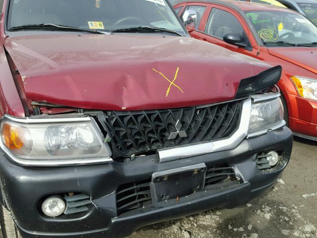 JA4LS31R32J057483 - 2002 MITSUBISHI MONTERO SP RED photo 9