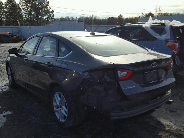 3FA6P0H79GR295087 - 2016 FORD FUSION SE GRAY photo 3