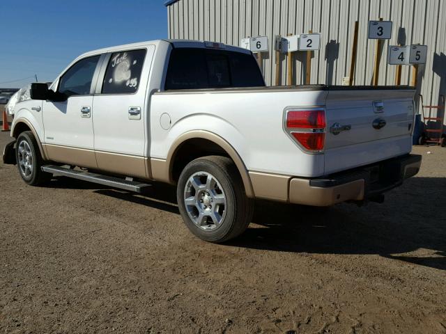 1FTFW1CT5DKF71403 - 2013 FORD F150 SUPER WHITE photo 3