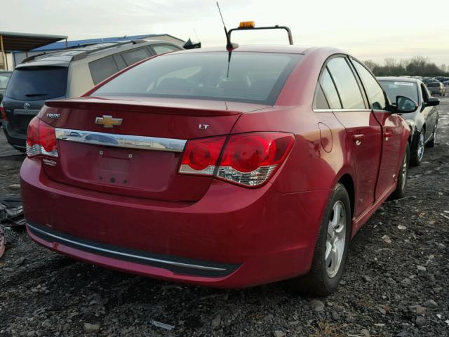 1G1PD5SB8E7137404 - 2014 CHEVROLET CRUZE LT RED photo 4