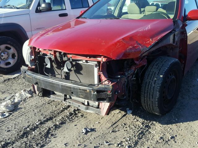 4T1BE46K28U254951 - 2008 TOYOTA CAMRY CE RED photo 9