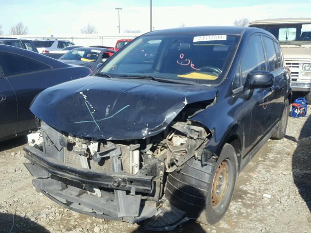 3N1BC13E87L386843 - 2007 NISSAN VERSA S BLACK photo 2