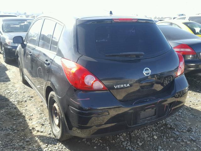 3N1BC13E87L386843 - 2007 NISSAN VERSA S BLACK photo 3