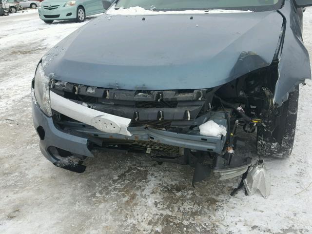 3FAHP0HA5CR396884 - 2012 FORD FUSION SE BLUE photo 9