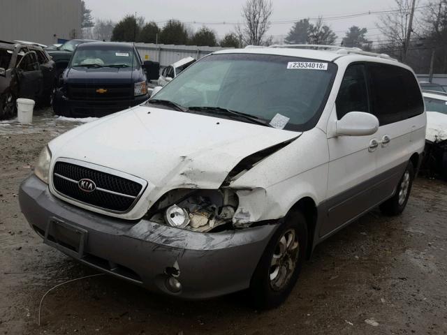 KNDUP131046521231 - 2004 KIA SEDONA EX WHITE photo 2