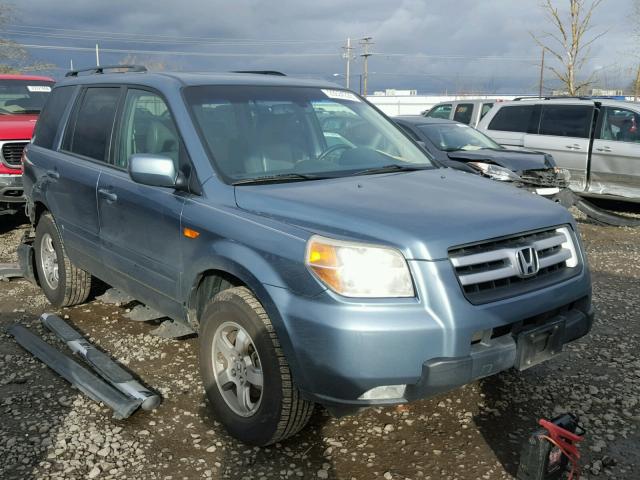 5FNYF28647B044360 - 2007 HONDA PILOT EXL BLUE photo 1