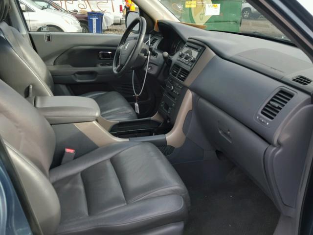 5FNYF28647B044360 - 2007 HONDA PILOT EXL BLUE photo 5