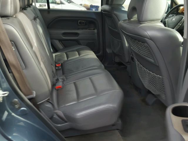 5FNYF28647B044360 - 2007 HONDA PILOT EXL BLUE photo 6