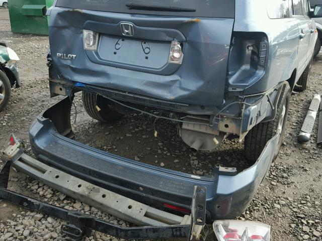 5FNYF28647B044360 - 2007 HONDA PILOT EXL BLUE photo 9