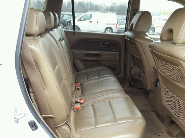 5FNYF18518B028488 - 2008 HONDA PILOT EXL WHITE photo 6