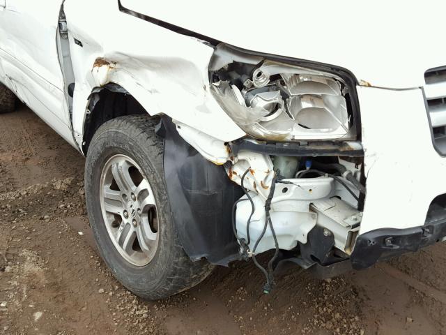 5FNYF18518B028488 - 2008 HONDA PILOT EXL WHITE photo 9