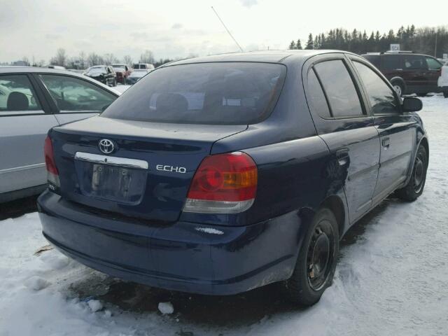 JTDBT123430309312 - 2003 TOYOTA ECHO BLUE photo 4