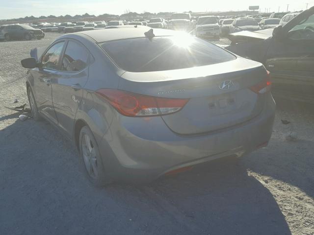 KMHDH4AE8CU205473 - 2012 HYUNDAI ELANTRA GL GRAY photo 3