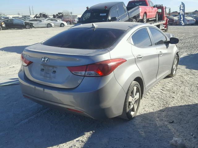 KMHDH4AE8CU205473 - 2012 HYUNDAI ELANTRA GL GRAY photo 4