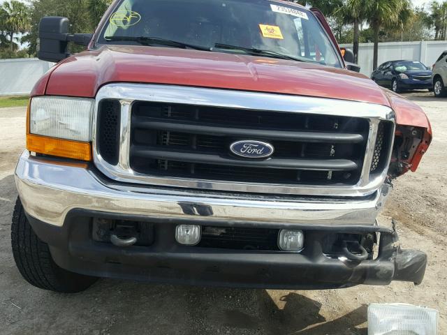 1FTSW31LX1EB70341 - 2001 FORD F350 SRW S RED photo 7