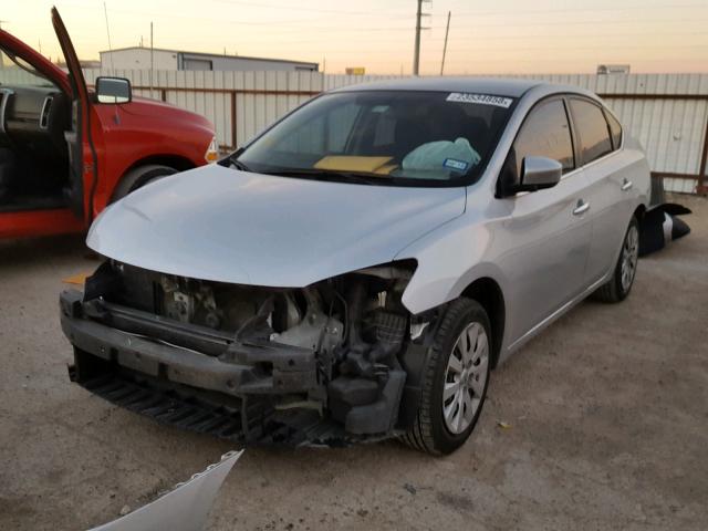 3N1AB7AP5EL685483 - 2014 NISSAN SENTRA S SILVER photo 2