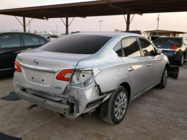 3N1AB7AP5EL685483 - 2014 NISSAN SENTRA S SILVER photo 4