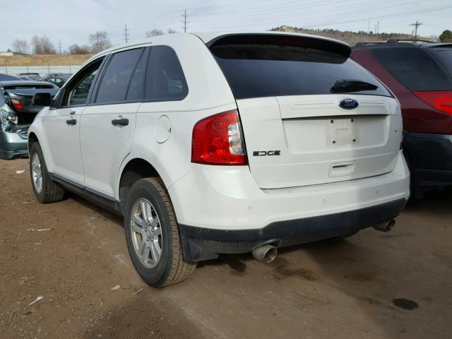 2FMDK3GC5DBA52060 - 2013 FORD EDGE SE WHITE photo 3