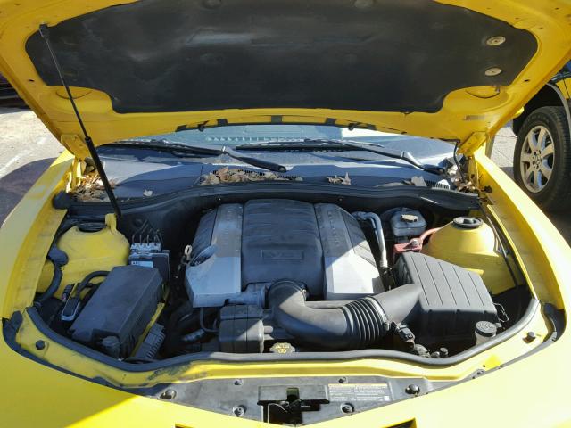 2G1FK1EJ1A9175241 - 2010 CHEVROLET CAMARO SS YELLOW photo 7