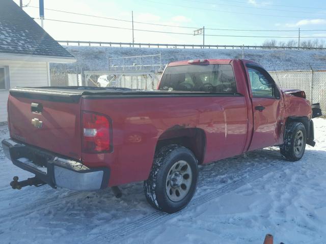 1GCEC14C67Z560795 - 2007 CHEVROLET SILVERADO RED photo 4