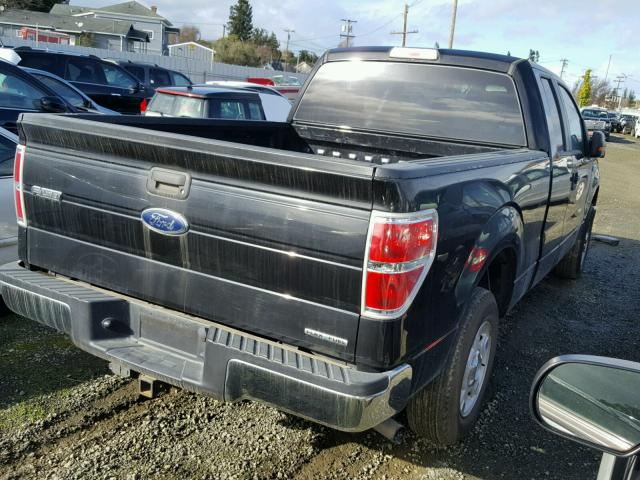 1FTEX1CM1DKG53551 - 2013 FORD F150 BLACK photo 4