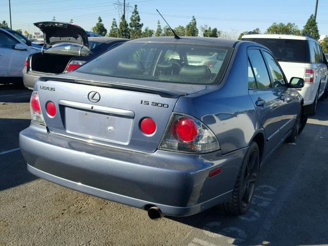 JTHBD192740086967 - 2004 LEXUS IS 300 BLUE photo 4