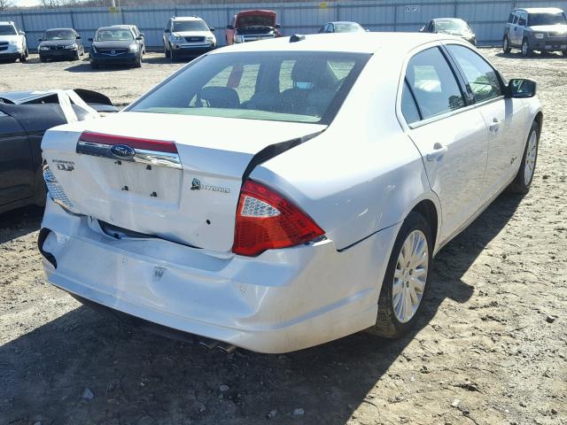 3FADP0L33AR262007 - 2010 FORD FUSION HYB WHITE photo 4