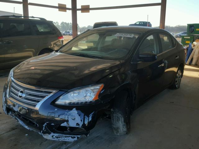 3N1AB7AP3DL720407 - 2013 NISSAN SENTRA S BLACK photo 2