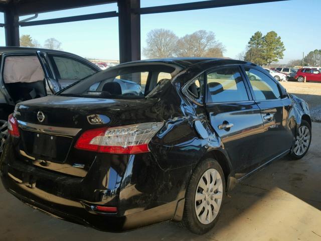 3N1AB7AP3DL720407 - 2013 NISSAN SENTRA S BLACK photo 4