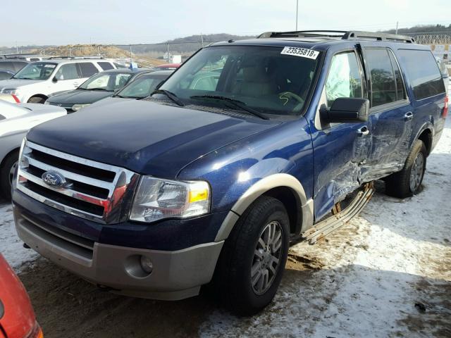 1FMFK18539EA78407 - 2009 FORD EXPEDITION BLUE photo 2