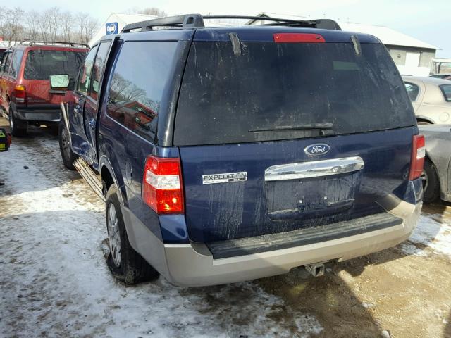 1FMFK18539EA78407 - 2009 FORD EXPEDITION BLUE photo 3