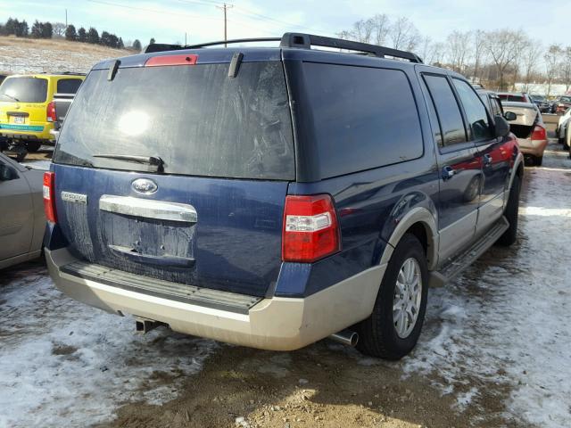 1FMFK18539EA78407 - 2009 FORD EXPEDITION BLUE photo 4