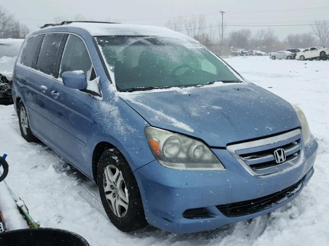 5FNRL38737B071920 - 2007 HONDA ODYSSEY EX BLUE photo 1