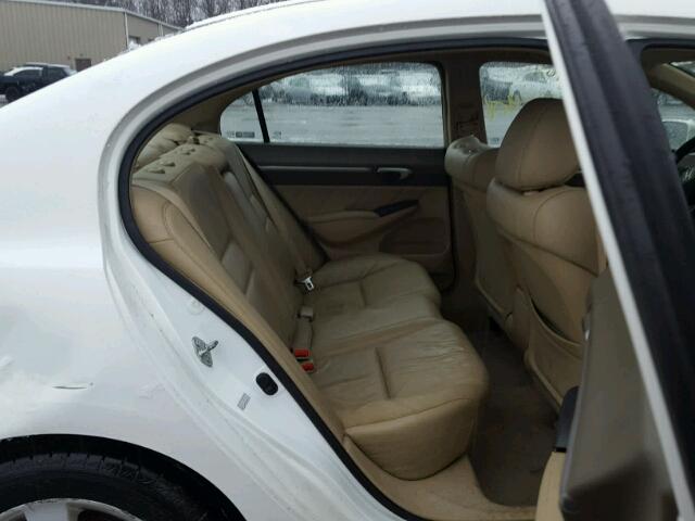 2HGFA16988H509880 - 2008 HONDA CIVIC EXL WHITE photo 6