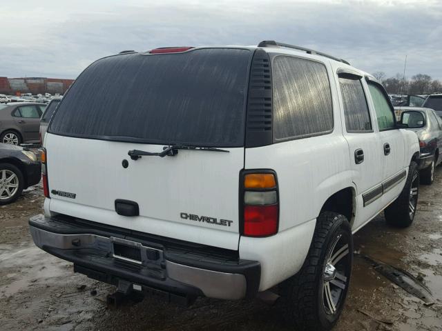 1GNEK13V24J287877 - 2004 CHEVROLET TAHOE K150 WHITE photo 4