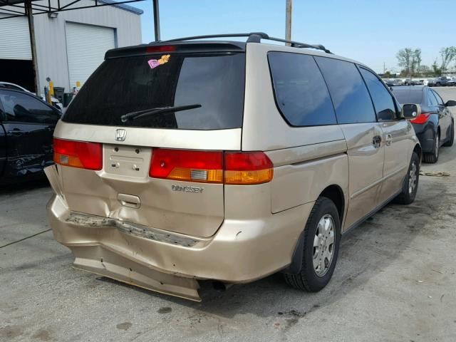 2HKRL180X2H588858 - 2002 HONDA ODYSSEY EX GOLD photo 4