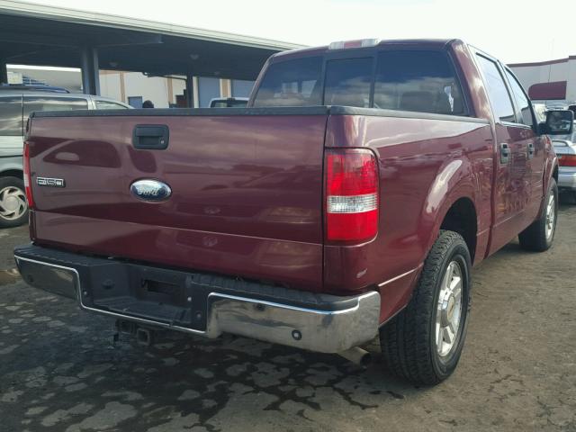 1FTPW12586KA66885 - 2006 FORD F150 SUPER BURGUNDY photo 4