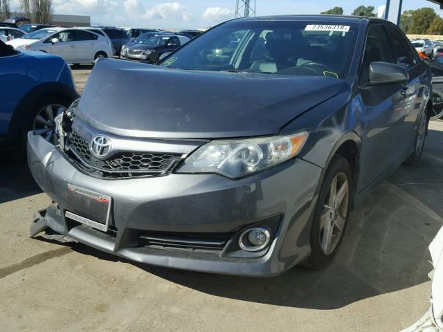 4T1BF1FK6CU609656 - 2012 TOYOTA CAMRY BASE GRAY photo 2