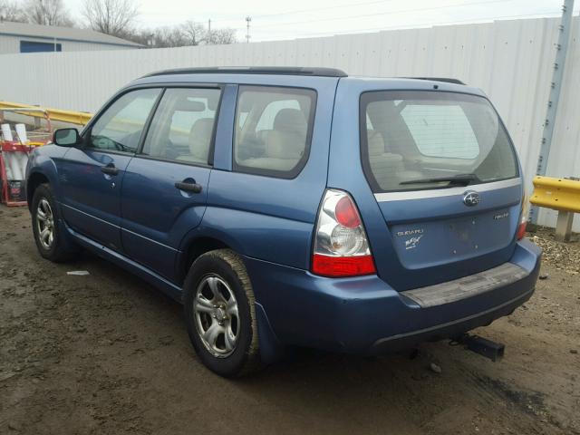 JF1SG63627H709778 - 2007 SUBARU FORESTER 2 BLUE photo 3