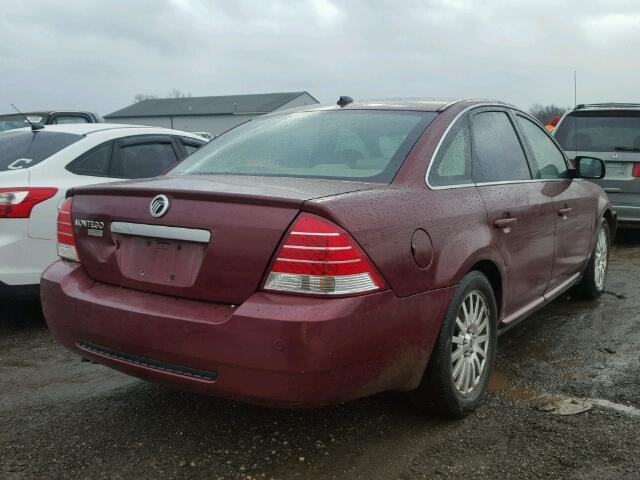 1MEHM42117G613510 - 2007 MERCURY MONTEGO PR MAROON photo 4