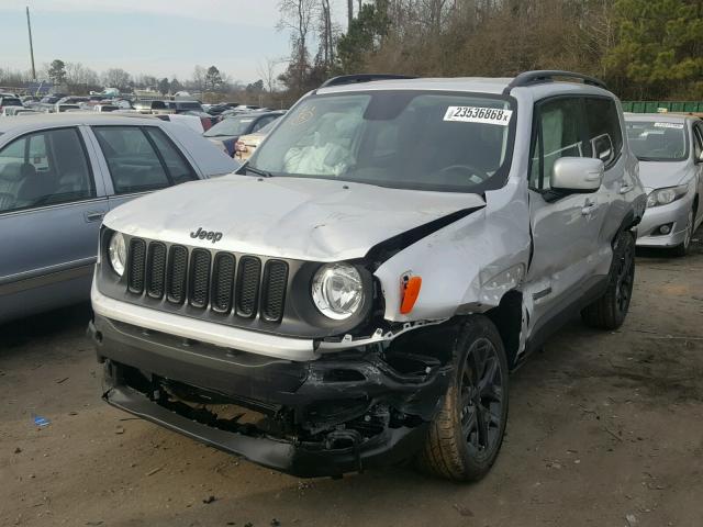 ZACCJBBB8HPF64781 - 2017 JEEP RENEGADE L SILVER photo 2