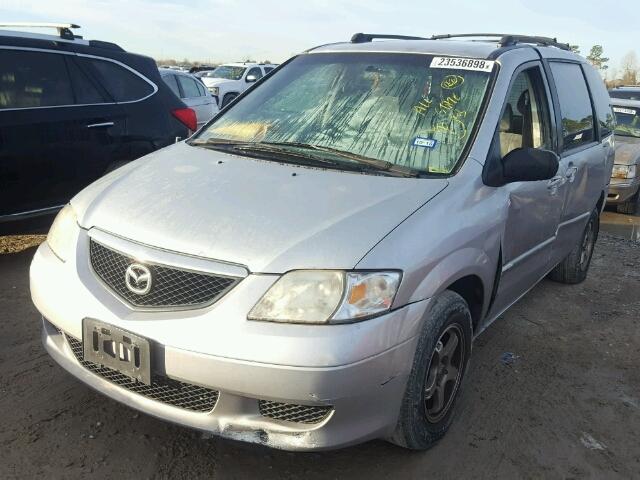 JM3LW28A920326569 - 2002 MAZDA MPV WAGON SILVER photo 2