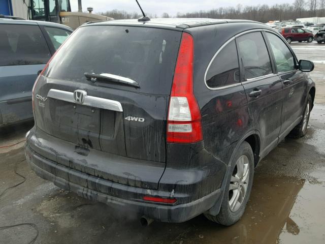 5J6RE4H71AL001136 - 2010 HONDA CR-V EXL BLACK photo 4