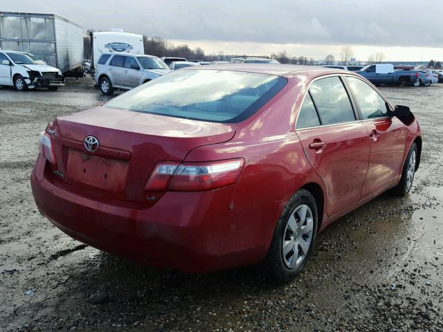 4T4BE46K89R065356 - 2009 TOYOTA CAMRY BASE RED photo 4