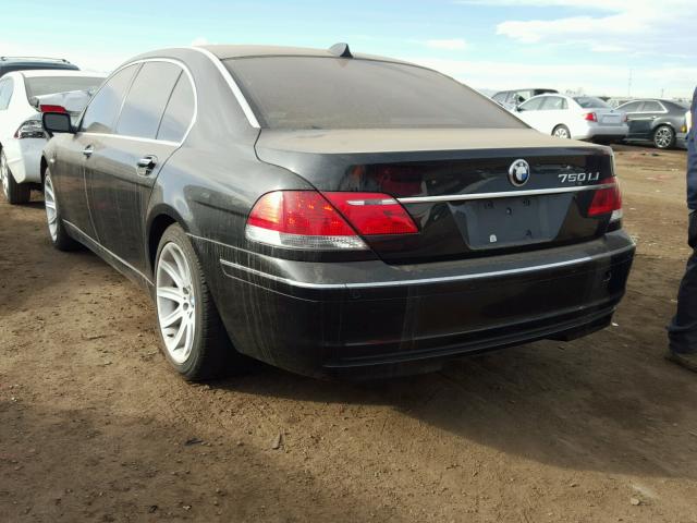 WBAHN83506DT31766 - 2006 BMW 750 LI BLACK photo 3