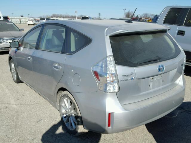 JTDZN3EU2D3233534 - 2013 TOYOTA PRIUS V SILVER photo 3