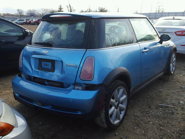 WMWRE33454TD76707 - 2004 MINI COOPER S BLUE photo 4