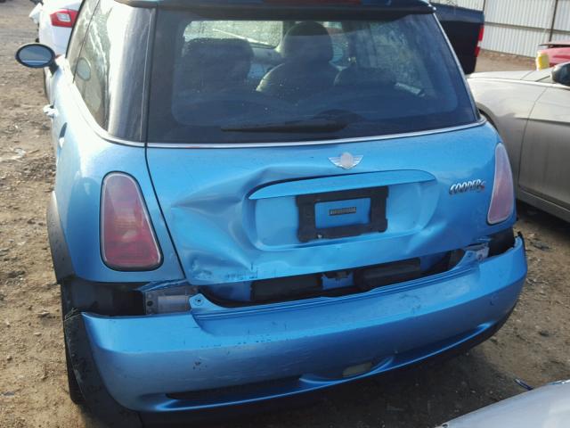 WMWRE33454TD76707 - 2004 MINI COOPER S BLUE photo 9